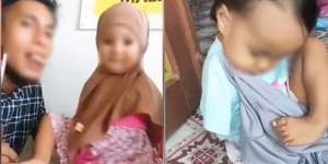 Subhanallah! Lahir Tanpa Tangan dan Satu Kaki, Bocah Ini Pakai Sendiri Jilbabnya