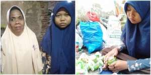 Tak Mampu Beli Beras, Ibu Pemulung dan Anaknya hanya Makan Daun Singkong & Garam