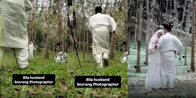 Cerita Fotografer Abadikan Pernikahannya Sendiri: Baru 10 Menit Sudah Basah