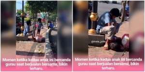 Nyesek Banget, Sambil Tunggu Pembeli, Adik Ini Sampai Tidur di Jalan Tanpa Alas