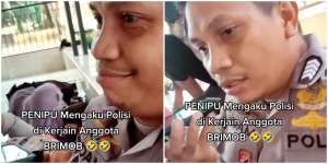 Ngakak Abis! Niat Nipu Ngaku Polisi Dikerjai Balik Anggota Brimob