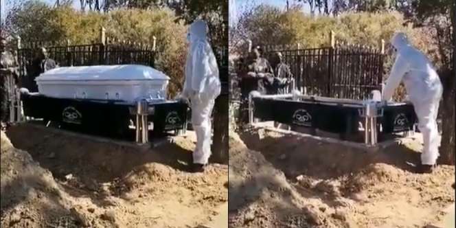 Tak Ada Angin Tak Ada Hujan, Tiba-Tiba Peti Mati Masuk Sendiri ke Liang Lahat