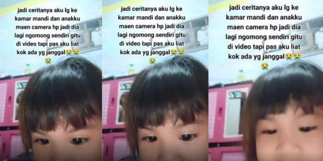 Ditinggal Main HP, Bocah Ngomong Sendiri Rekam Sosok Seram