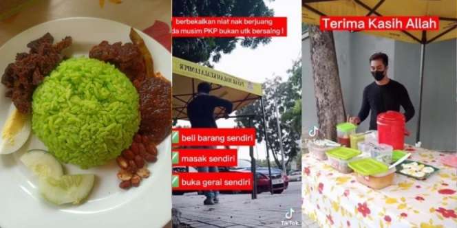 Cerita Lapak Nasi Lemak Buka Seperti Biasa, Pelanggan Melihatnya Selalu Tutup