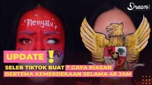 Seleb TikTok Buat 7 Gaya Riasan Tema Kemerdekaan Selama 48 Jam