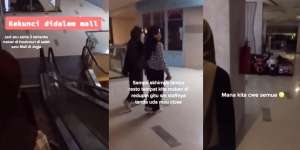 Mau Ngakak Tapi Kasihan, Keasyikan Ngobrol Tiga Wanita Terkunci di Mal