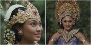 Pesona Novia Bachmid Pakai Baju Adat di Wonderland Indonesia