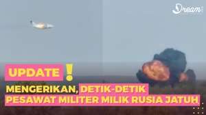 Mengerikan, Detik-detik Pesawat Militer Rusia Jatuh