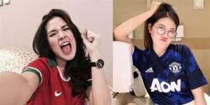 8 Adu Gaya Raisa VS Via Vallen Pakai Jersey Bola