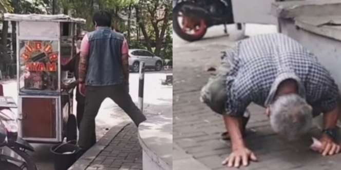 Viral Kakek Penjual Bubur Kena Palak Preman, Endingnya Bikin Haru
