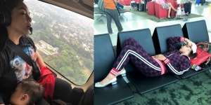 8 Aksi Kocak Artis Tidur di Sembarang Tempat, Soimah di Kebun!