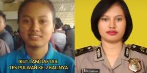Pantang Menyerah, Gadis Ini Akhirnya Jadi Polwan Usaia Gagal Berulang Kali