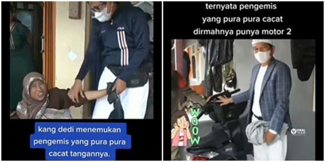 Dedi Mulyadi Temukan Pengemis Pura-Pura Cacat, Ternyata di Rumah Punya 2 Motor