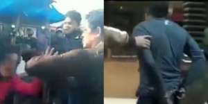 Video Detik-Detik Preman Diciduk, Garang Pukuli Emak-Emak Letoi di Depan Polisi