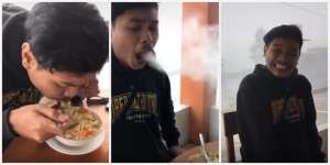 Makan Mie Panas Bisa Keluar Asap Tebal, Bikin Netizen Auto Bingung