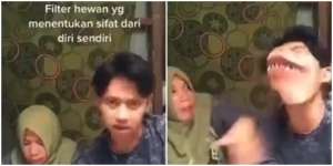 Ngakak, Baskom Emak Refleks Melayang ke Wajah Anak Saat Coba Filter Jadi Buaya