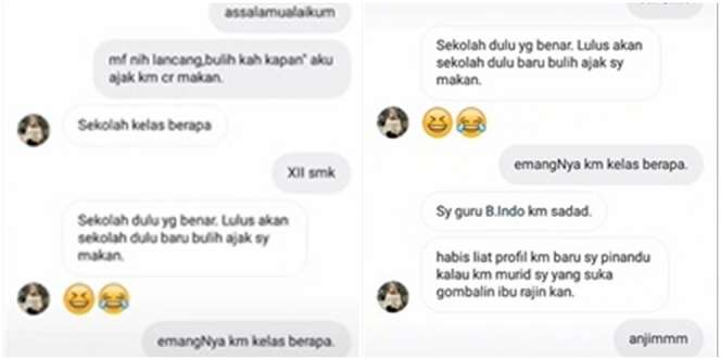 Siswa SMK Kirim DM Ajak Cewek Makan, Ternyata yang Di-chat Akun Guru Sekolah