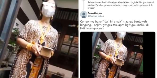 Dituduh Tukar Paket Emas dengan Jengkol, Kurir Dicaci Emak-Emak Berdaster