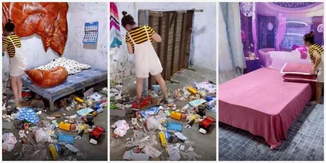Ditonton 15 Juta Kali, Kamar Wanita Super Jorok Berubah Mewah Usai Di-makeover