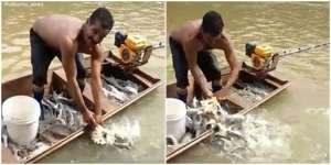 Kepala Kambing Dicelupkan ke Sungai, Lihat yang Terjadi Auto Bikin Melongo