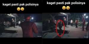 Jatuh ke Gorong-Gorong Saat Sosialisasi PPKM, Sound Efeknya Bikin Ngakak