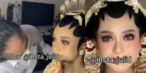 Siswi SMA Nyambi Rias Wajah Pengantin, Hasilnya Bikin Pangling