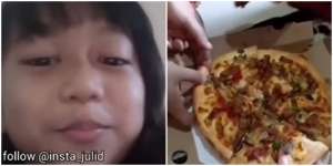 Ojol Bawa Pulang Pizza dari Customer, Begini Ekspresi Anaknya saat Menyambut