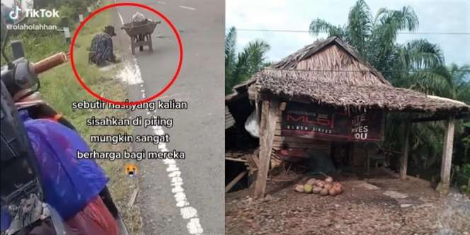Miris! Demi Bisa Makan, Kakek Tua Ini Rela Pungut Beras yang Tercecer di Jalanan