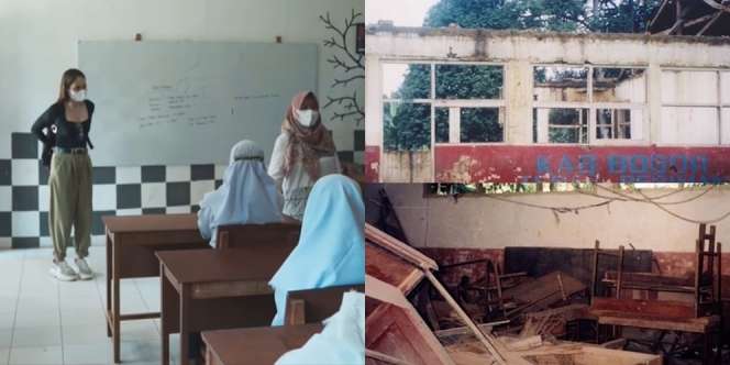 Penampakan Sekolah Reyot di Bogor Sebelum dan Sesudah Direnovasi Cinta Laura