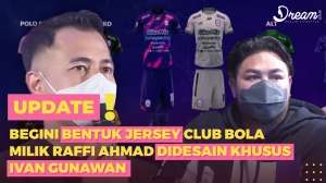 Bentuk Jersey Club Bola Milik Raffi Ahmad Dirancang Khusus