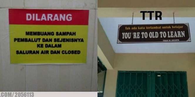 13 Peringatan Pakai Bahasa Inggris Ini Malah Bikin Ngakak