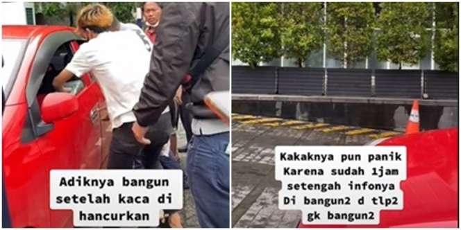 Bikin Deg-degan, Dikira Mati di Mobil Sampai Kaca Dipecah Ternyata Cuma Tidur