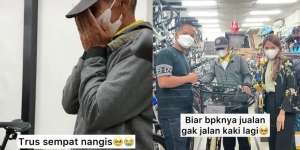 Pedagang Nangis Dapat Rezeki Nomplok: Sapunya Diborong, Diberi Uang, HP & Sepeda