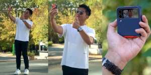 Boy William Pamer Gaya Stylish dan Trendy Pakai Samsung Galaxy Z Flip3 5G