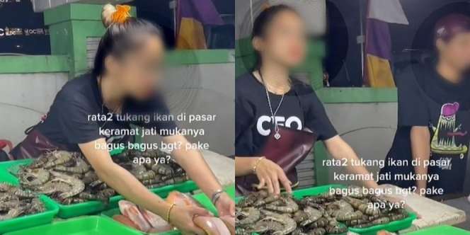 Viral Penjual Ikan Cantik, Netizen: Sehari Semalam di Pasar Tetap Glowing