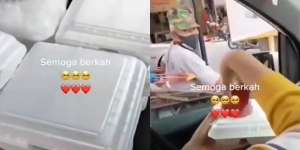 Video Detik-Detik Wanita Bagikan Nasi Kotak, Isinya Bikin Syok