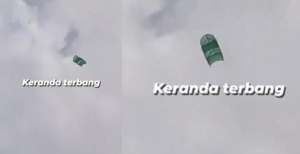 Heboh, Keranda Terbang di Langit Bekasi Barat, Cek Faktanya