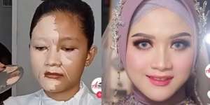Makeup Terlihat Seperti Memakai Cat Tembok, Hasilnya Bikin Melongo!