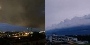 Viral Penampakan Gumpalan Awan Hitam Pekat Menggulung, Langit Seolah Terbelah