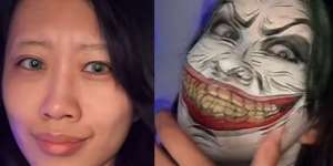 MUA Dandan 3 Jam Ubah Wajah Mirip Joker, Hasilnya Dipuji Layak Dapat Medali