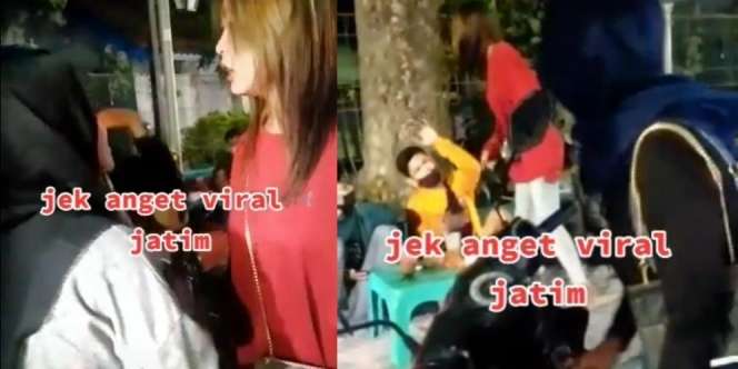 Bikin Malu, Rebutan Cowok di Pusat Kuliner, 2 Cewek di Jombang Jadi Tontonan Warga