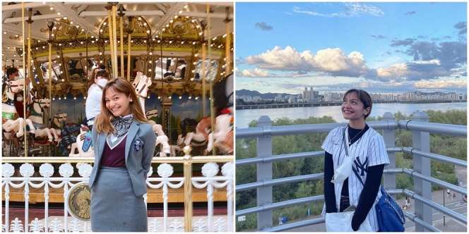 9 Potret Amel Carla di Korsel, Gayanya Kayak Idol K-Pop