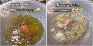 Viral Goreng Telur Utuh dengan Cangkangnya, yang Terjadi Bisa Bikin Jantung Copot