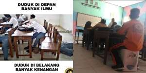 15 Tingkah Kocak Murid Barisan Paling Belakang, Bikin Kangen Masuk Sekolah