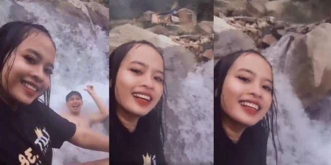 Merinding, Asyik Mandi di Sungai, Wanita Ini Rekam Sosok Seram Lagi Ngintip di Balik Semak