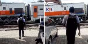 Masinis Berangkat Kerja Langsung Dijemput Kereta di Depan Rumah, 'Fix Sultan'