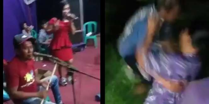 Istri Paksa Suami Turun Panggung Gegara Biduan, Endingnya Di-Smackdown!