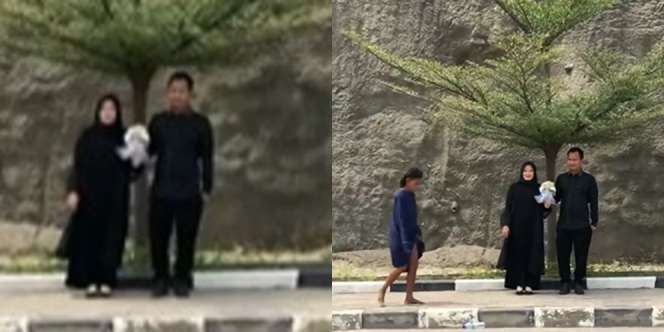 ODGJ Melintas Saat Sejoli Foto Prewed dan Lakukan Ini: ‘Ngerti Konsep Keindahan’
