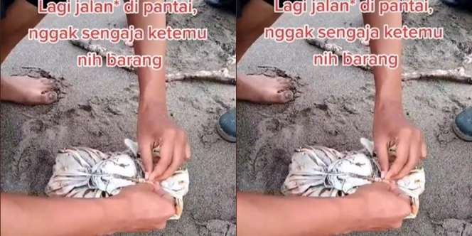 Lagi Asyik Liburan di Pantai, Pemuda Ini Tak Sengaja Temukan Benda Aneh, Bikin Merinding!