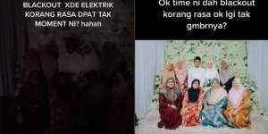 Pengantin Lagi Sesi Foto di Pelaminan Malah Mati Lampu, Pas Lihat Hasil Fotonya Bikin Melongo!
